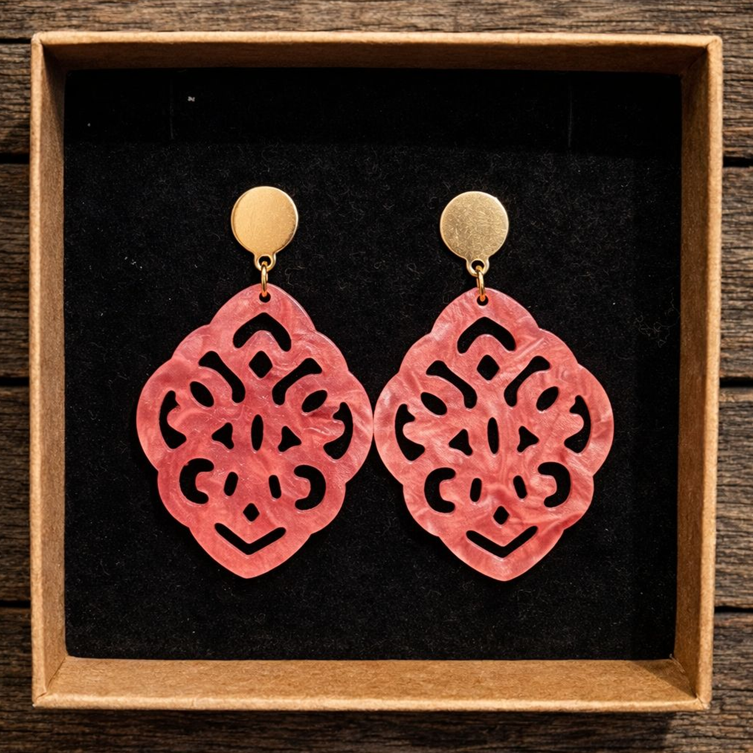 ANNA-ELISABETH Ohrring im Geschenkskarton - Rosa